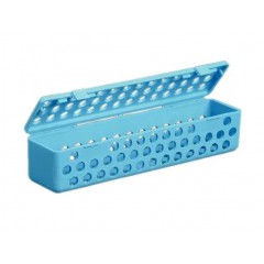 PLASDENT INSTRUMENT STERI CONTAINER, 8'' x 1 3/4'' x 1 3/4'': AUTOCLAVABLE TO 250 DEGREES F - CORAL